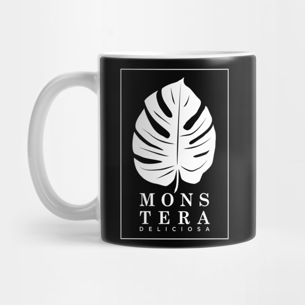 Monstera Deliciosa black and white version by LookAtMyDoodle